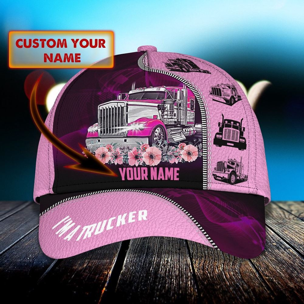 Trucker Girl Customized Name 3D Cap Farm Cap Farmer Baseball Cap Gift For Farmer