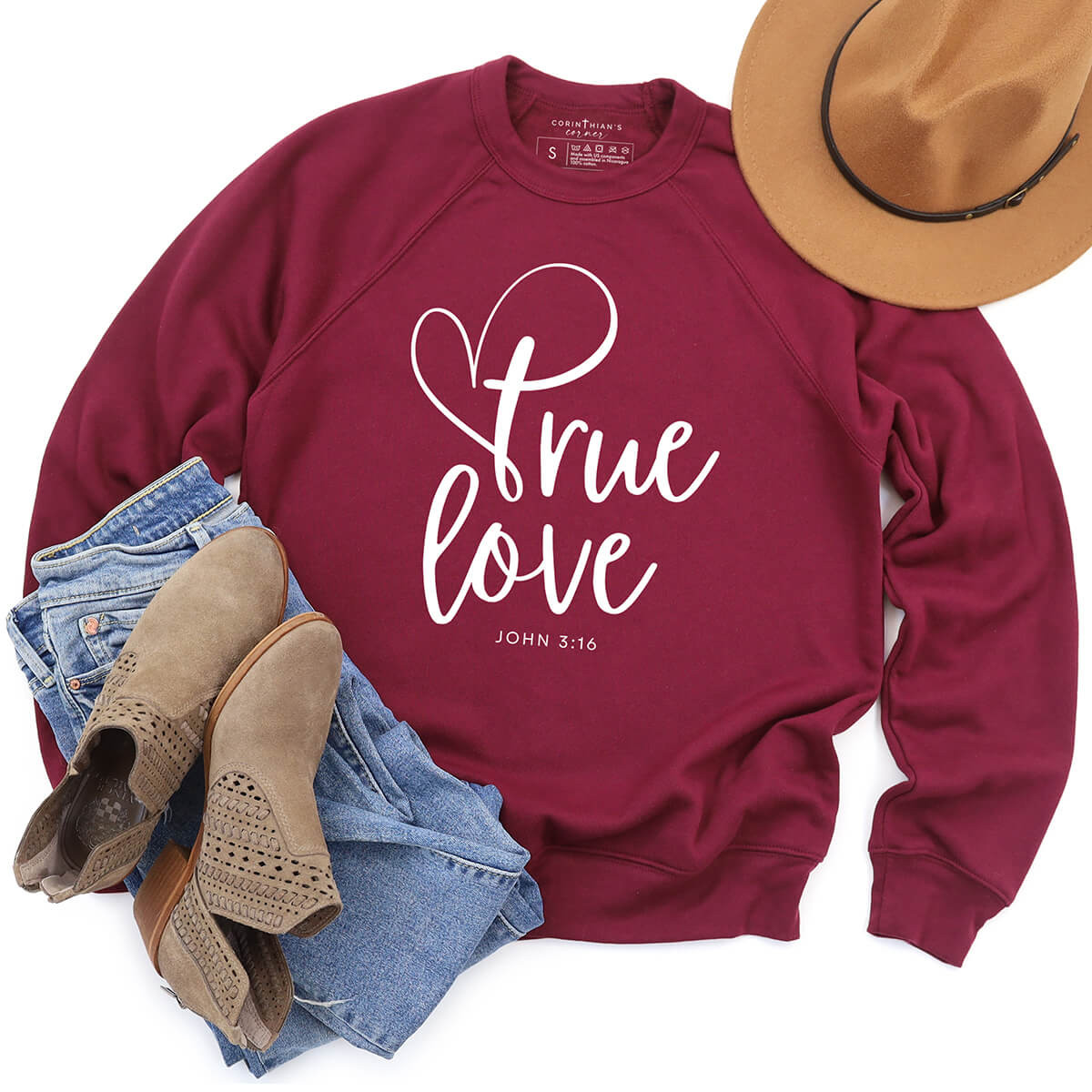 True Love Premium Sweatshirt Christian Gifts For Women