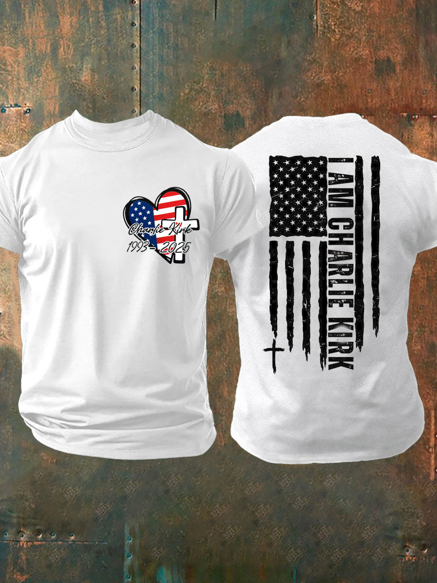True Patriot 31 Printed T Shirt White Charlie Kirk Website Freedom Shirt