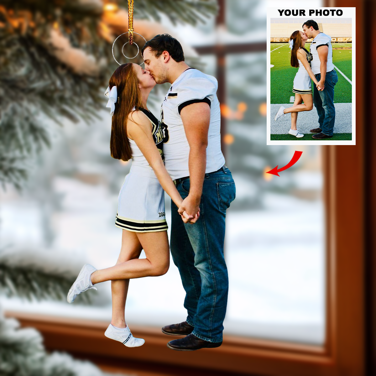 True Romance Personalized Photo Mica Ornament Gift For Couple Family Members