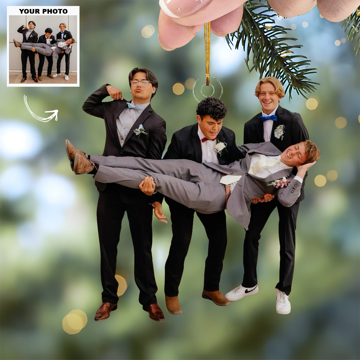 True Trusted Personalized Photo Mica Ornament Customized Your Photo Ornament Christmas