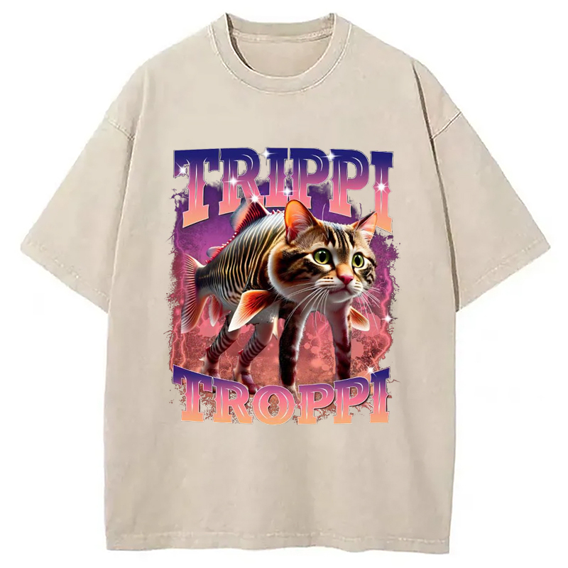 Trulimero Trulicina Funny Meme Washed T-Shirt Everyday Comfort Graphic Shirt Gifts For Besties Trulimero Trulicina Funny Meme Washed T-Shirt Everyday Comfort Graphic Shirt Gifts For Besties