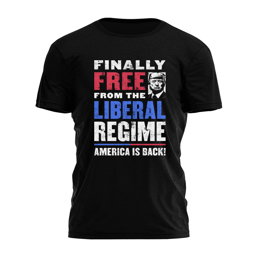 Trump 2025 Finally Free From The Liberal Regime Shirt MAGA Patriotic T-Shirt For Men's Trump 2025 Finally Free From The Liberal Regime Shirt MAGA Patriotic T-Shirt For Men's