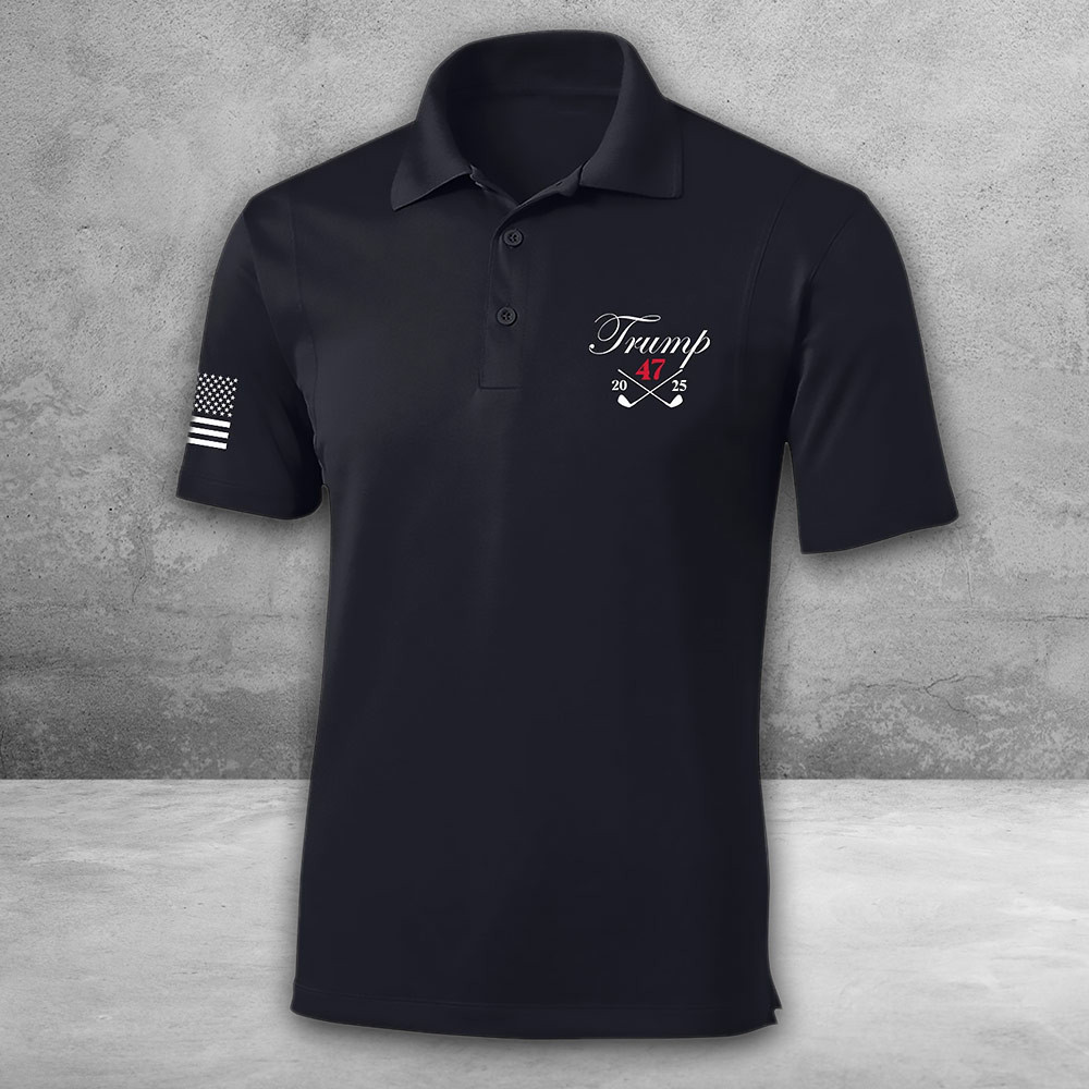 Trump 45 47 Golf Polo Shirt Donald Trump Campaign Shirt Gifts For Golfers