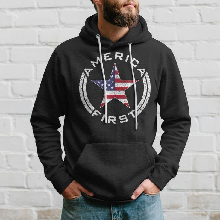 Trump America First Hoodie MAGA Donald Trump US President Apparel Political Activist Gifts