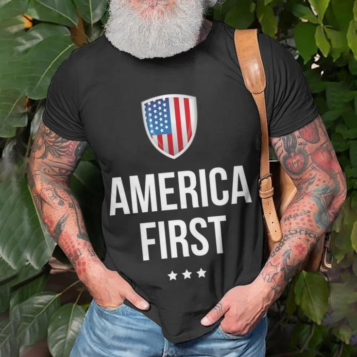 Trump America First T-shirt US Republican Political Shirt Trump Merch Gifts For Supporters