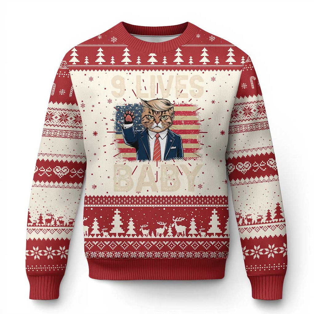 Trump Cats Ugly Christmas Sweater Funny Cat Themed Gift For Trump Lovers