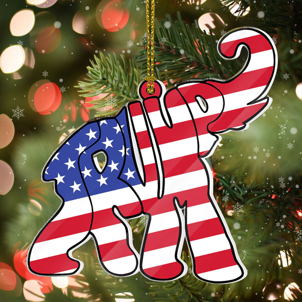 Trump Elephant Ornament for Christmas Tree Decoration