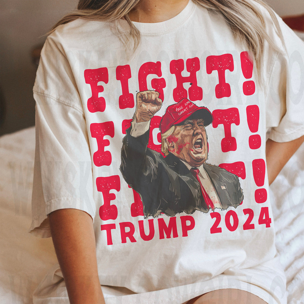 Trump Fight Fight Fight T-Shirt Make America Great Again Merch Gifts For Trump Lovers