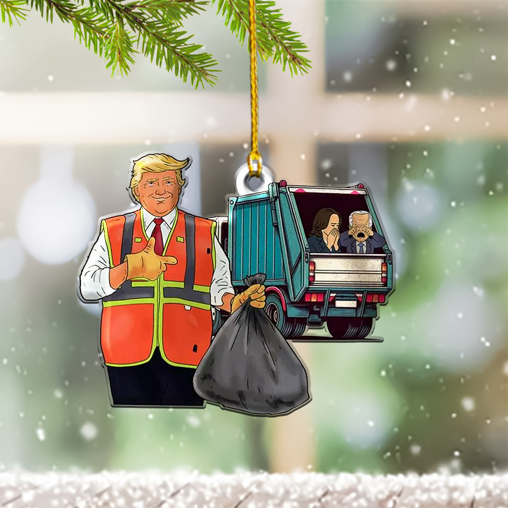 Trump Garbage Make America Clean Again Anti Biden Harris Ornament
