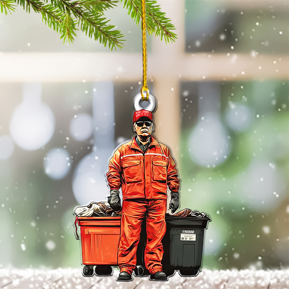 Trump Garbage Ornament Anti Biden Ornament 2024