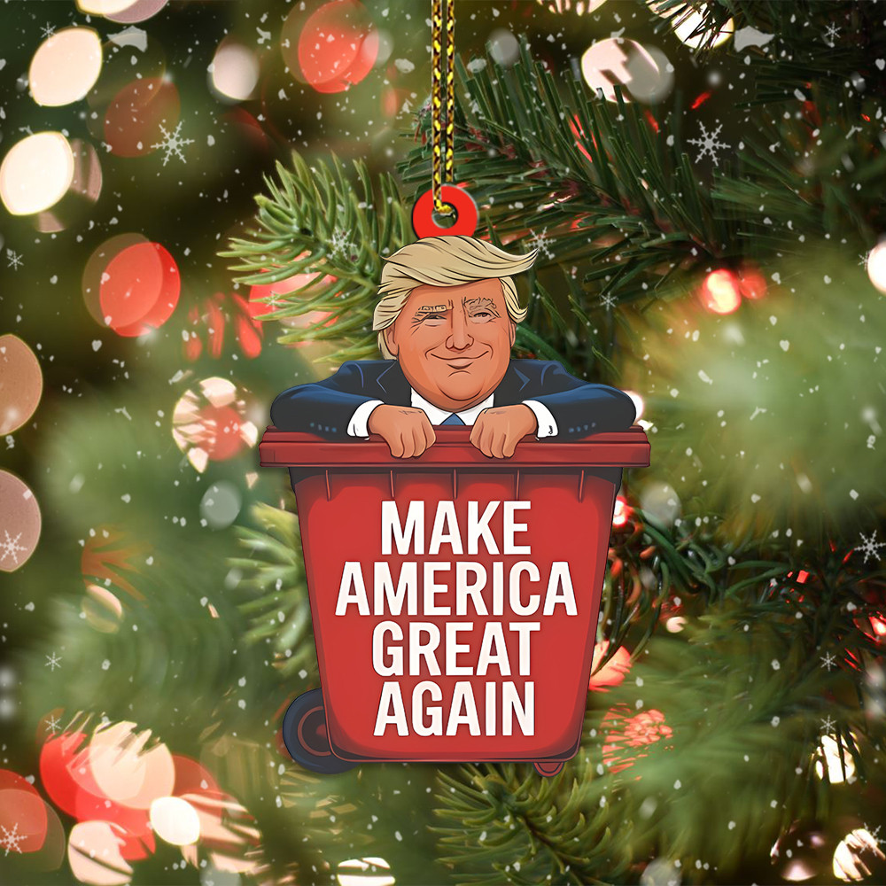 Trump Garbage Voter MAGA Ornament Shape Make America Great Again Funny Trump Ornament