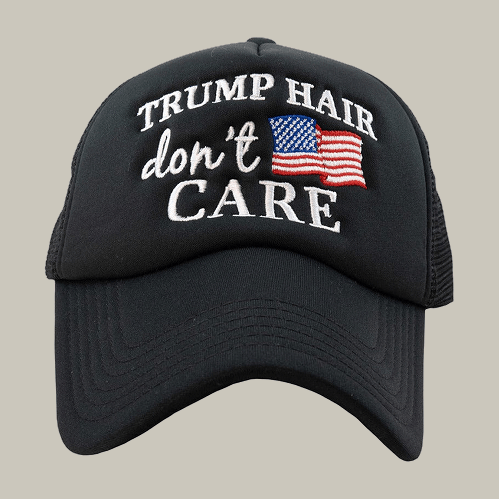 Trump Hair Don't Care Foam Katydid Trucker Hat 45 47 MAGA Trucker Hat Humorous Gift Ideas