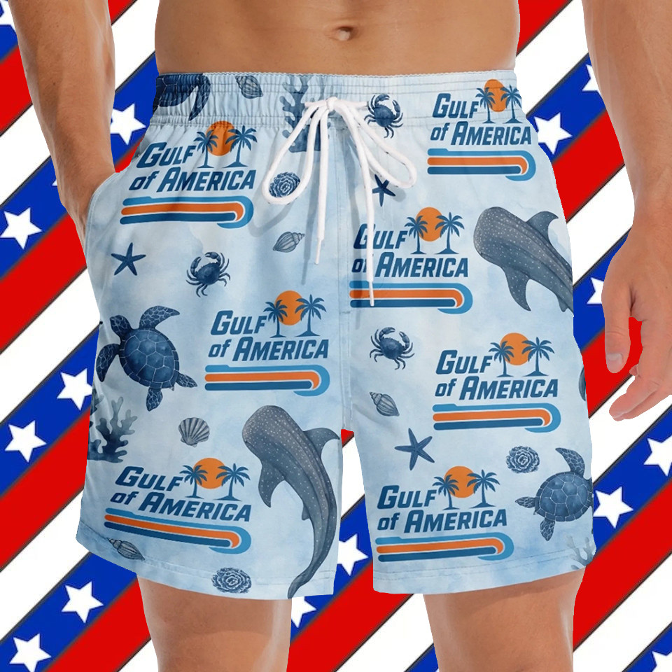 Trump Hawaiian Shorts Men's Aloha Beach Swim Trunks Trump Supporter Gifts For Boyfriend