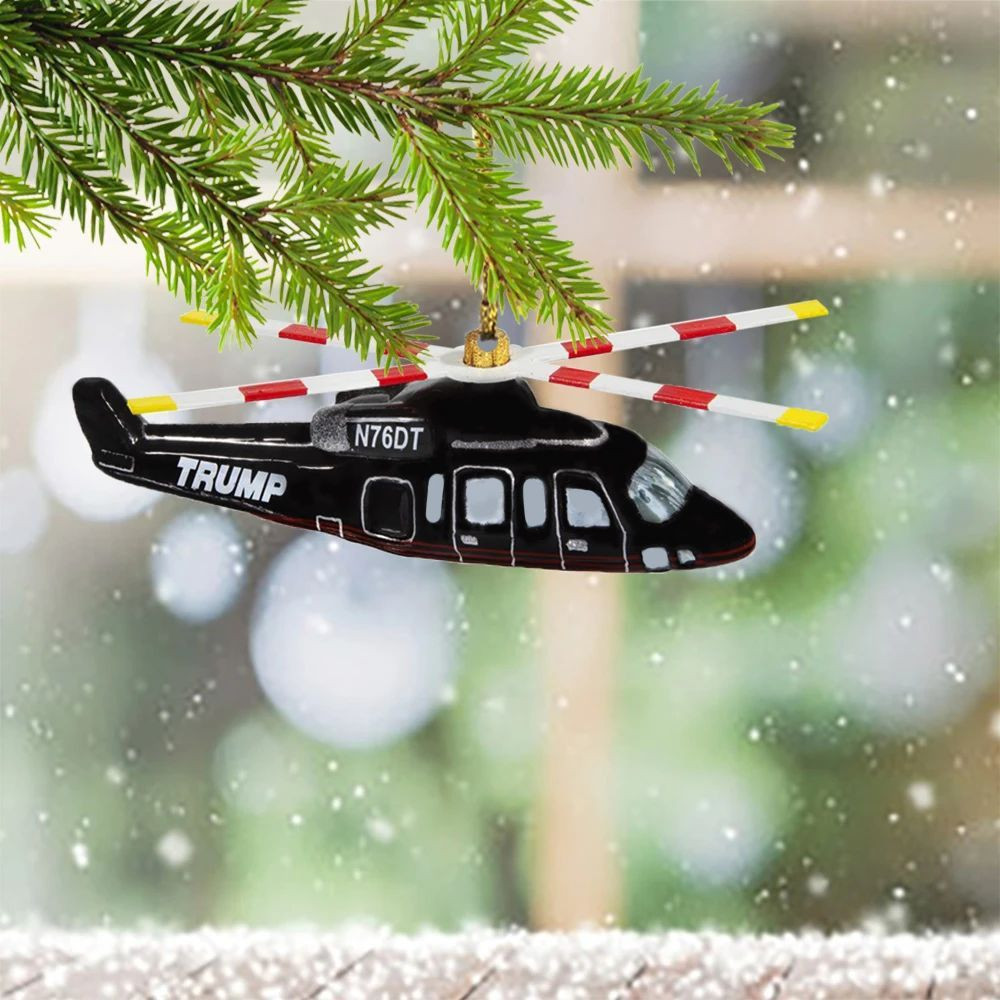 Trump Helicopter Ornament Donald Trump Xmas Ornament Christmas Tree Decorations Ideas 2024
