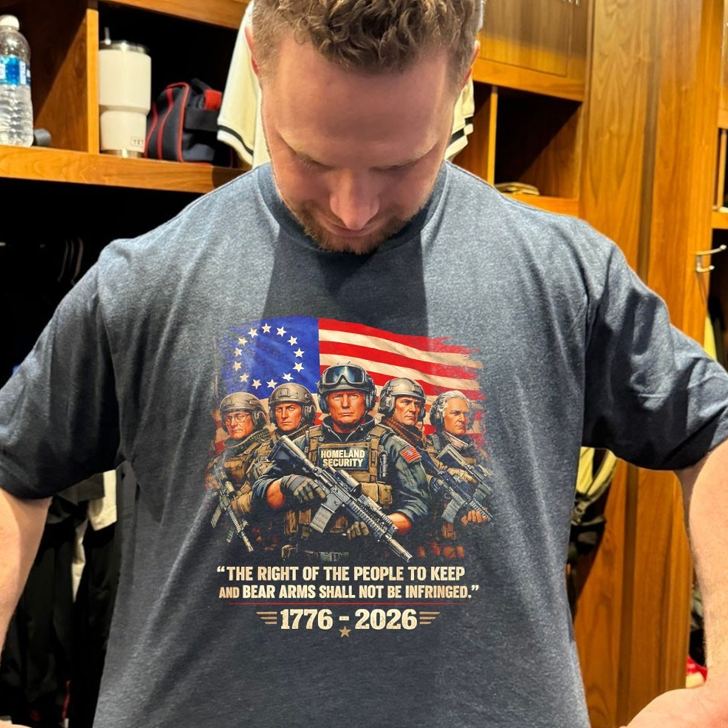 Trump Homeland Security The Right Of The People To Keep And Bear Arms Shall Bot E Infrinfged 1776 2026 Shirt