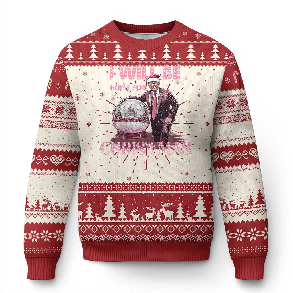 Trump I Will Be Home For Xmas Ugly Christmas Sweater Best Brother In Law Xmas Gifts