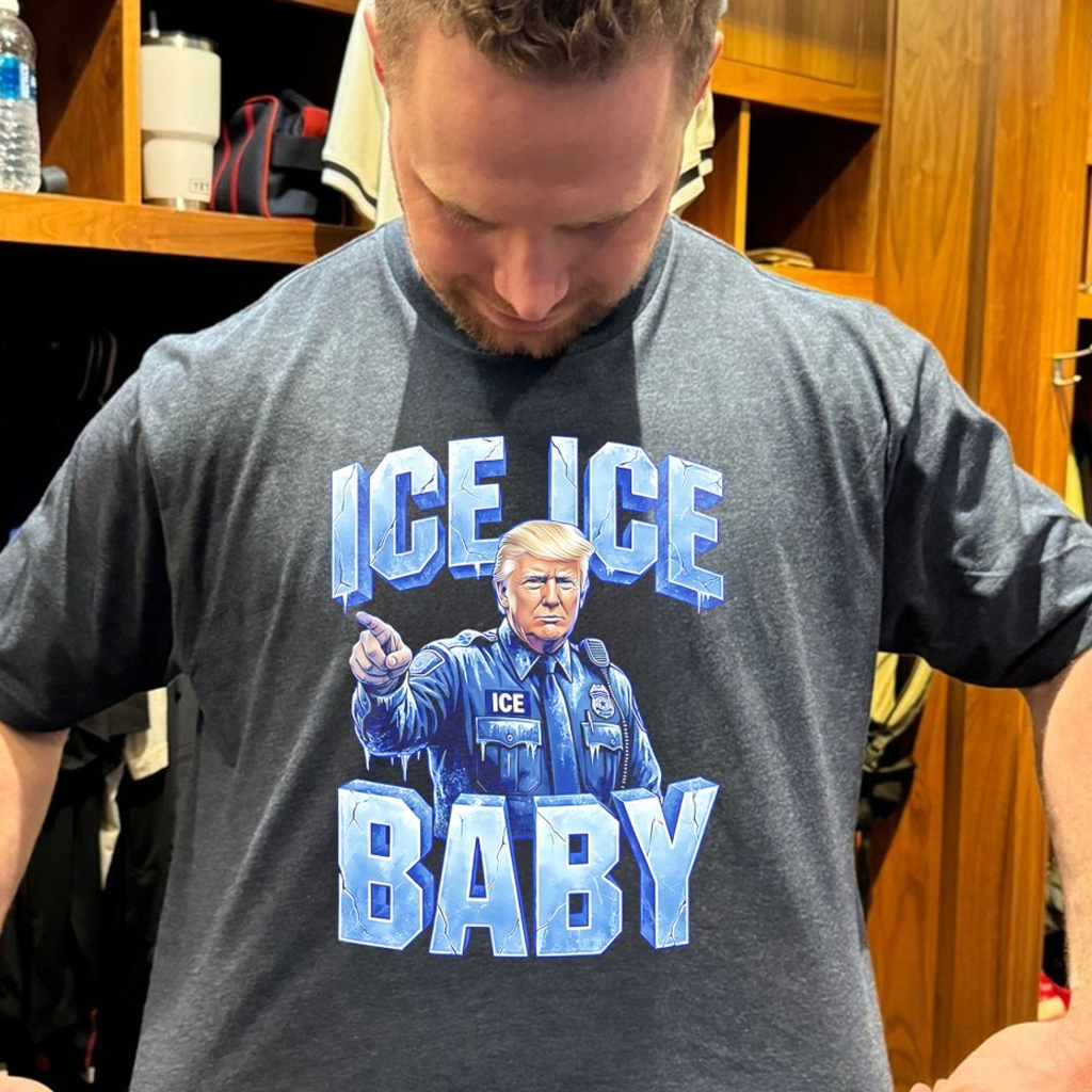 Trump Ice Ice Baby Graphic Shirt Pro Immigration Funny Shirt Gifts For Dad