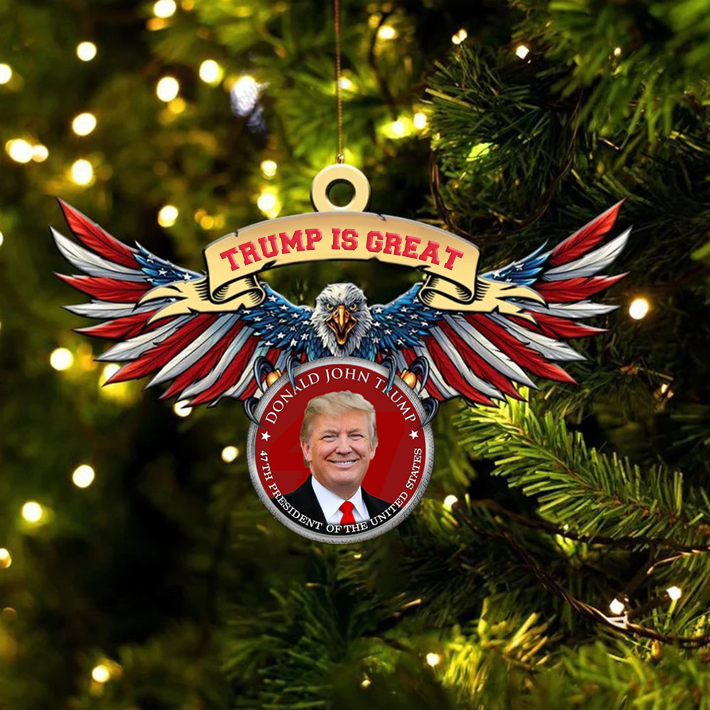 Trump Is Great US Eagle Ornament Shape Trump Won Ornaments For Christmas Tree