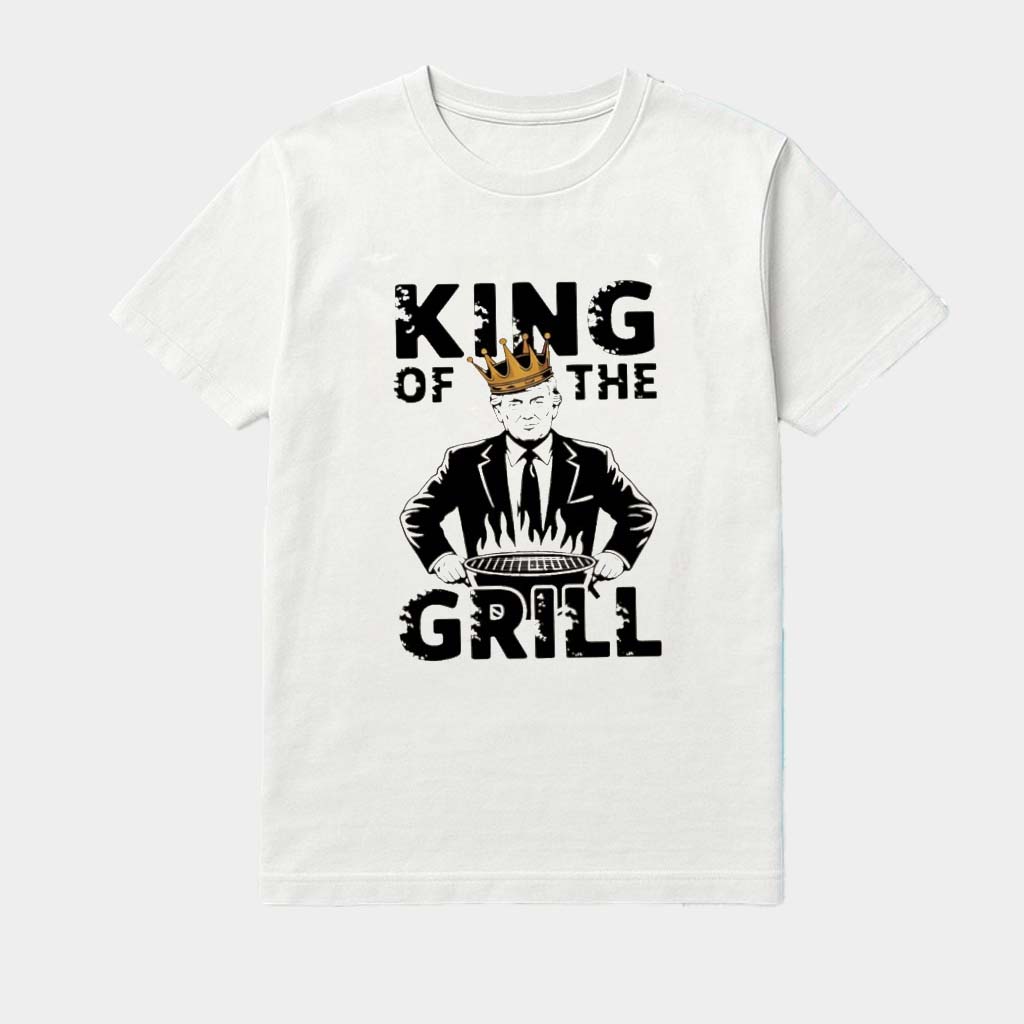Trump King Of The Grill T-Shirt Patriotic Graphic Shirt Birthday Gift For Husband