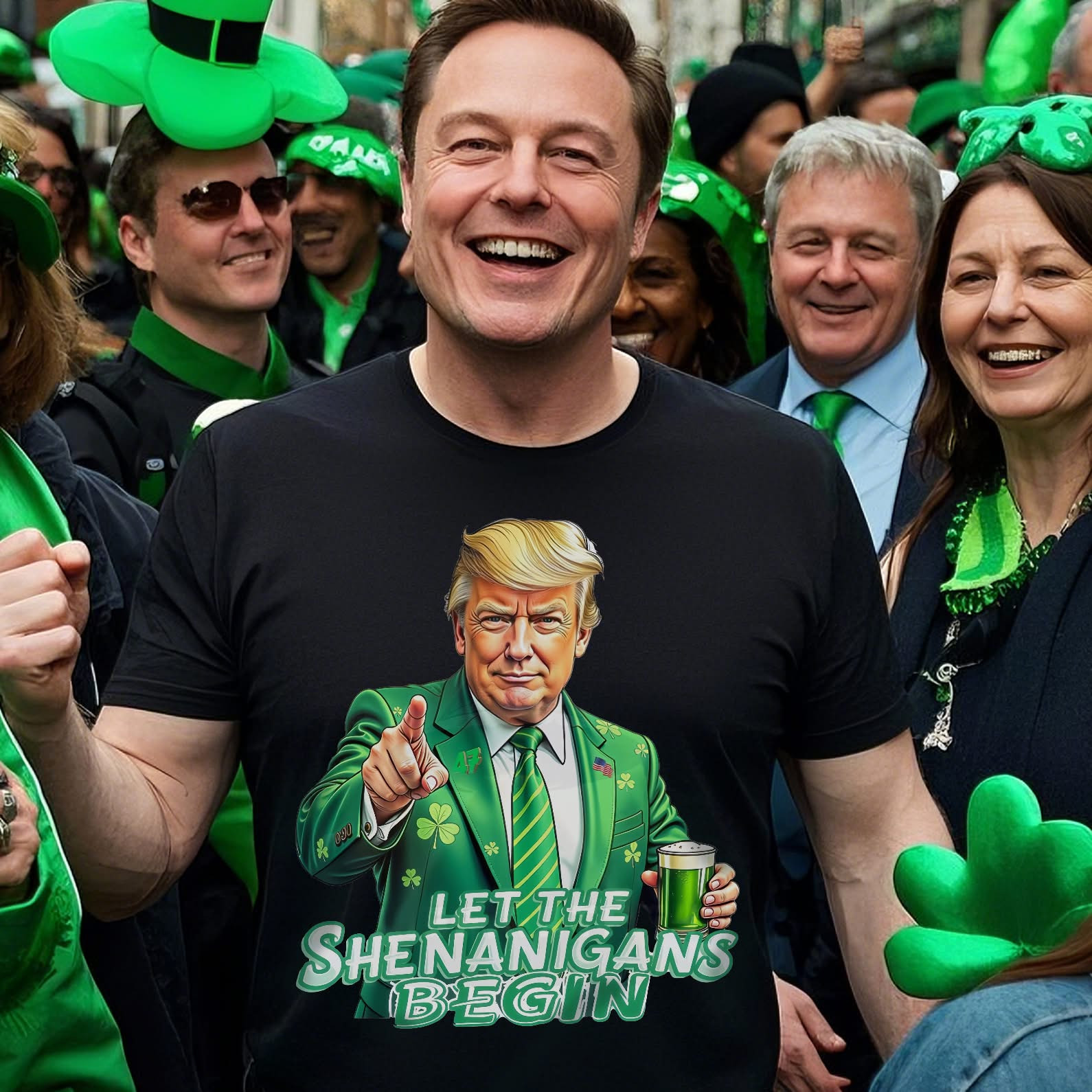 Trump Let The Shenanigans Begin T-Shirt Fun St Patricks Day Shirt Trump Supporter Clothing