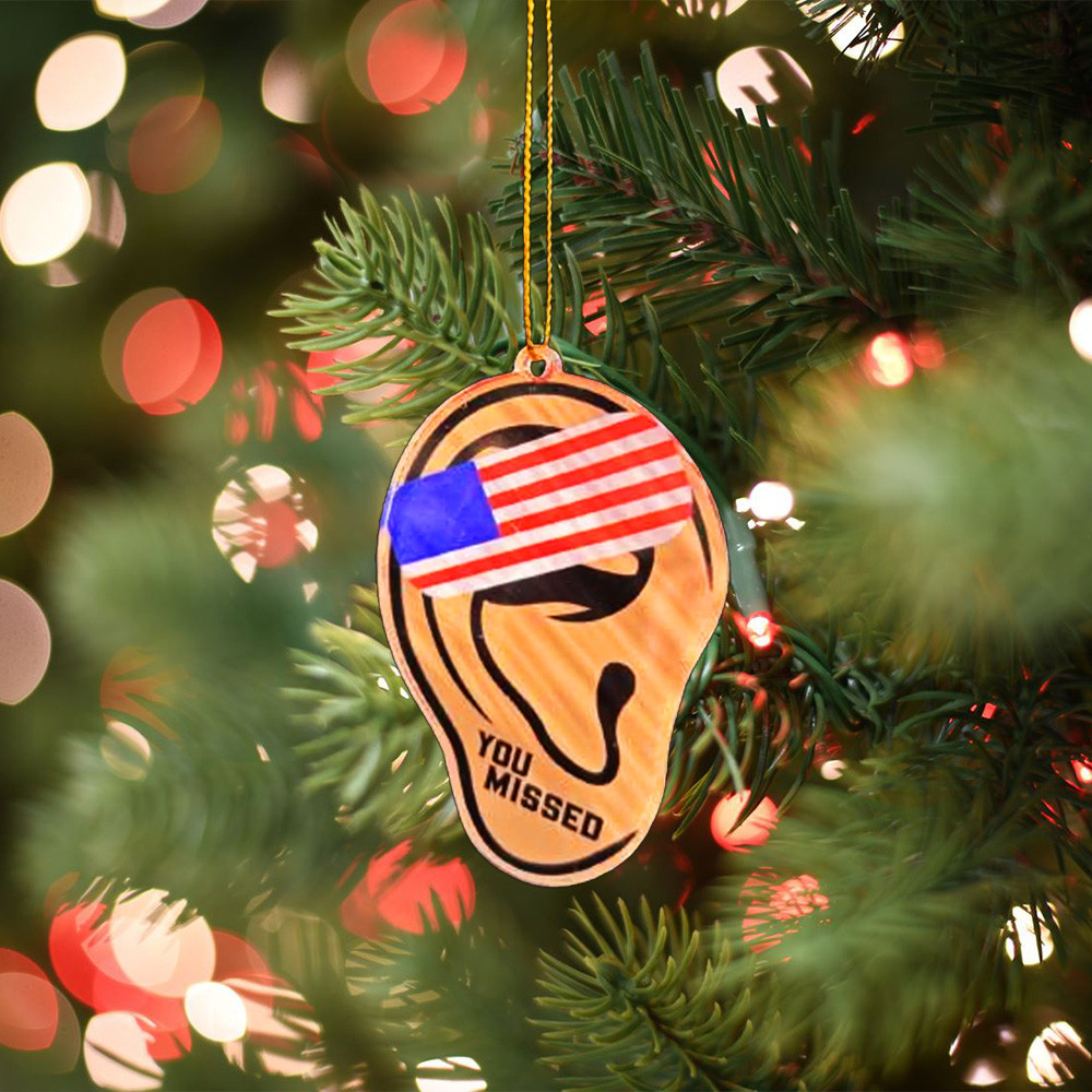 Trump Rally Shooting Ornament Trump 2024 Christmas Tree Patriotic Decor