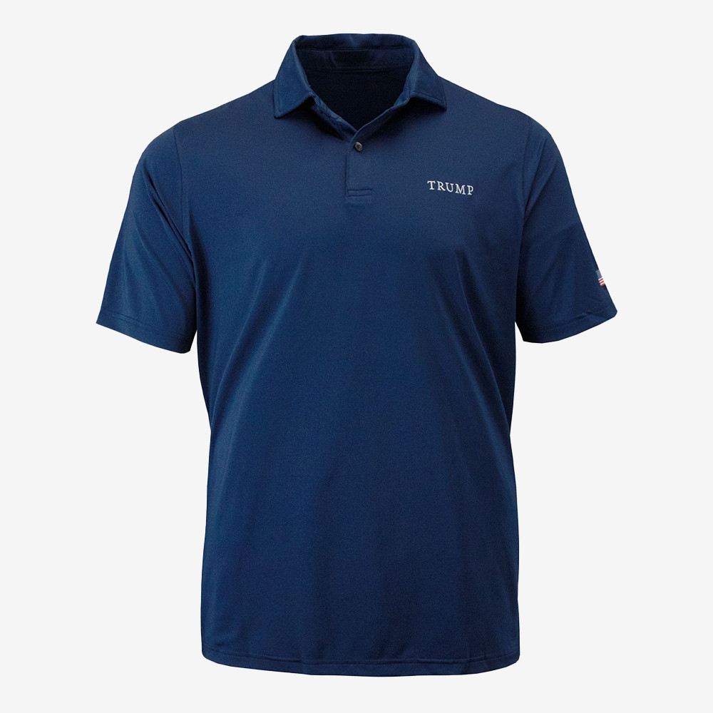 Trump Solid Tech Polo Shirt 45 47 MAGA Merchandise Great Gifts For Golf Enthusiasts