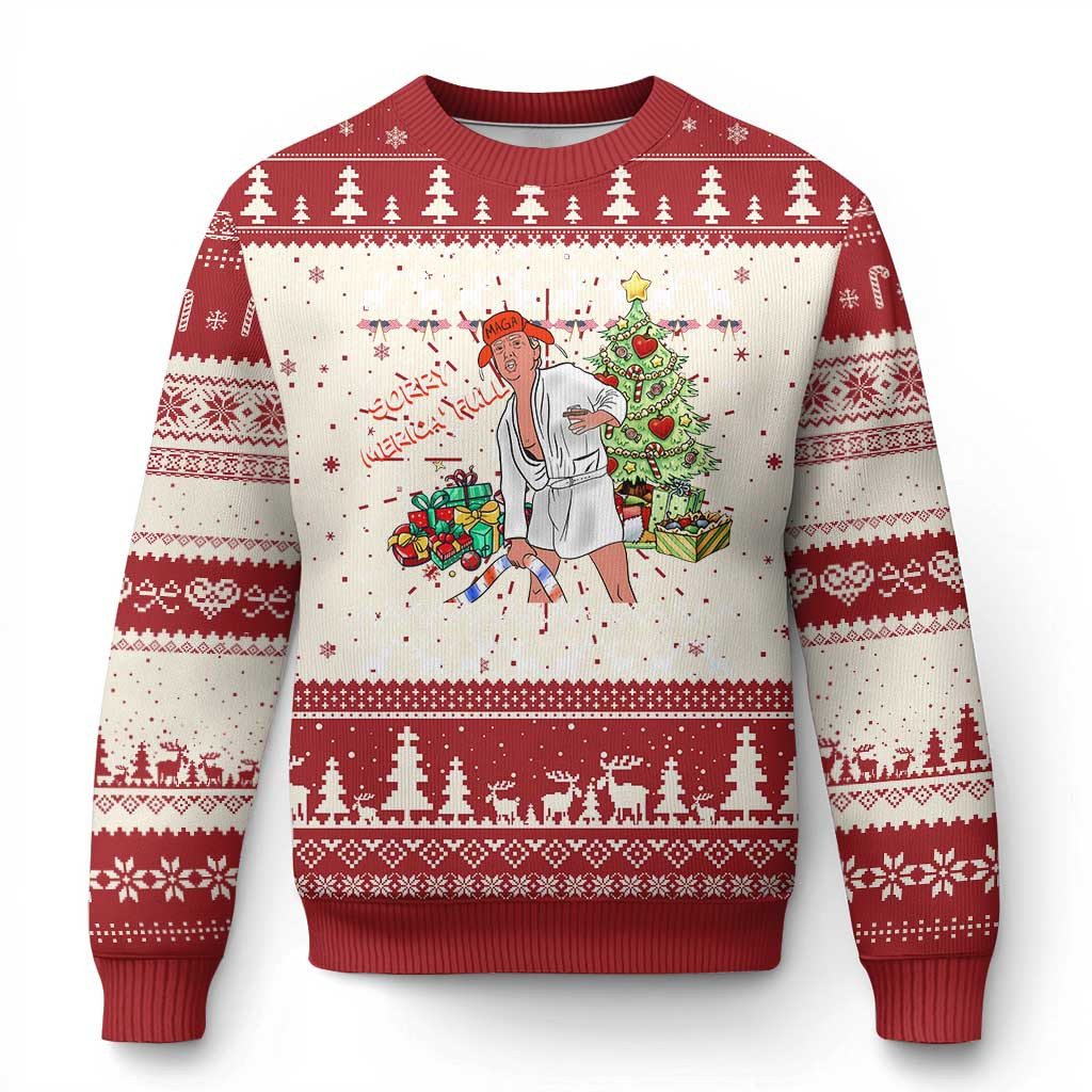 Trump Sorry Merica Full Ugly Christmas Sweater Ugly Funny Trump Xmas Gift For Fans