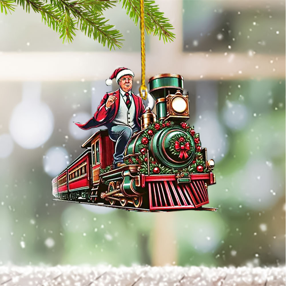 Trump Train Christmas Ornament Shape Donald Trump 2024 Campaign Ornament