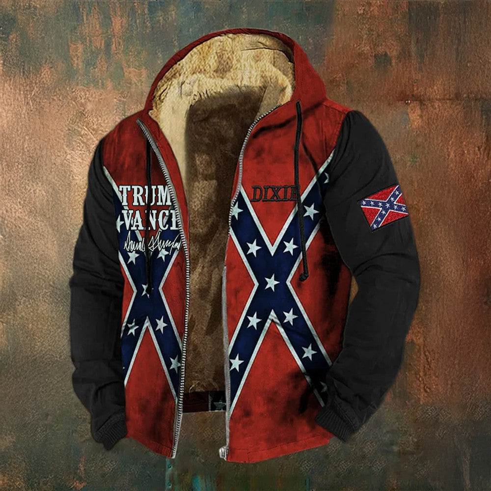 Trump Vance 2025 Zip Hoodie Old Dixie Merch MAGA Southern Cross Apparel Men's Gifts Trump Vance 2025 Zip Hoodie Old Dixie Merch MAGA Southern Cross Apparel Men's Gifts