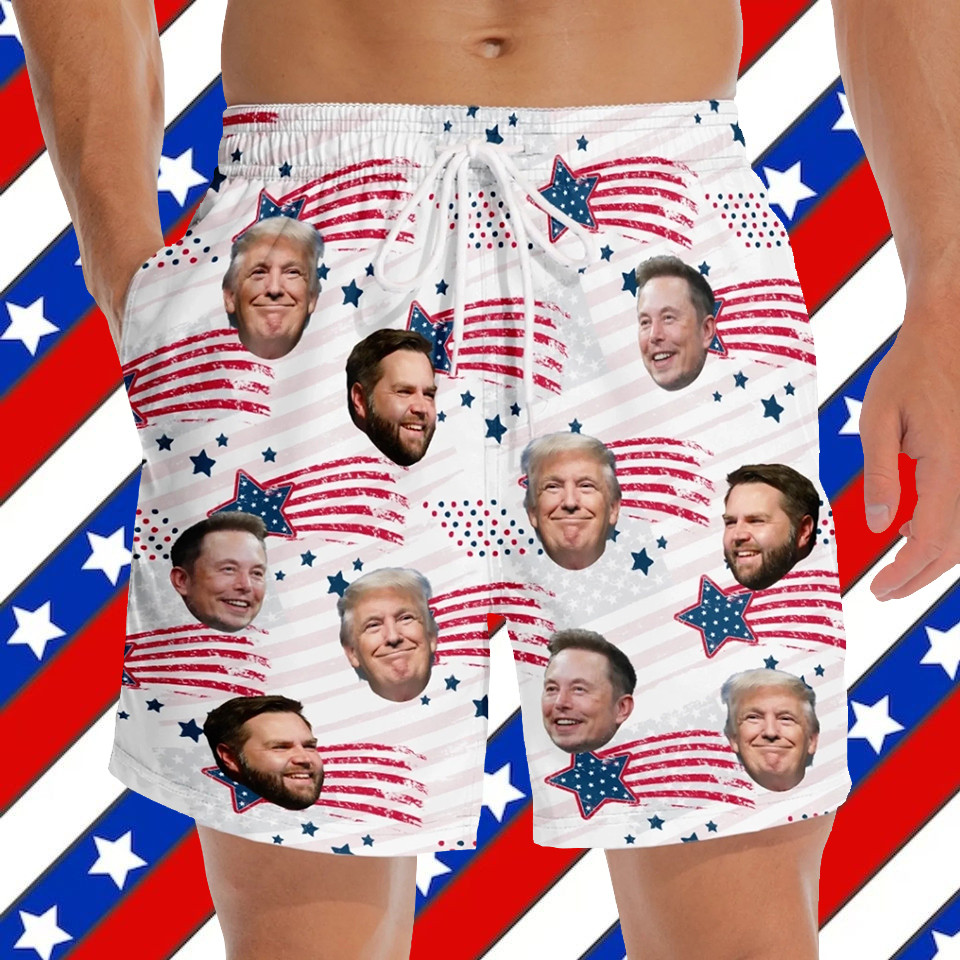 Trump Vance Elon Musk Hawaiian Shorts Clothing Gifts For Republicans Supporters