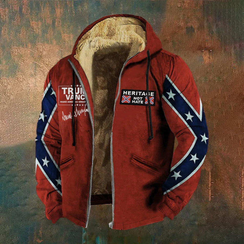 Trump Vance Make America Great Again Zip Hoodie Southern Pride Old Dixie Hoodie Gifts