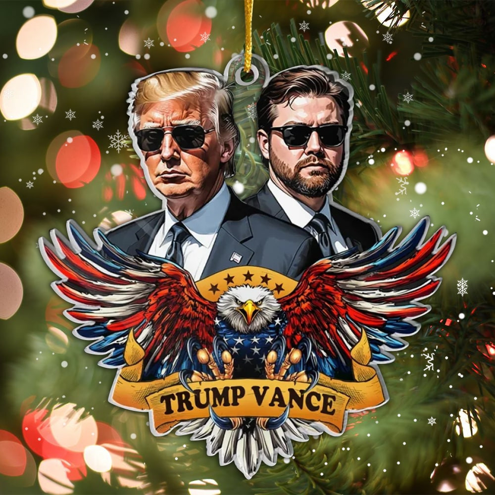 Trump Vance US Eagle Ornament for President VP 2024 Christmas Decoration