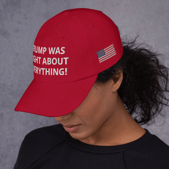 Trump Was Right About Everything Embroided Hat MAGA Hat Patriot Gift for Republicans - Image 4