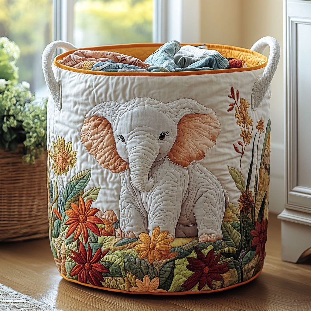 Trunkling Trail Quilted Laundry Basket Gift Idea For Busy Families