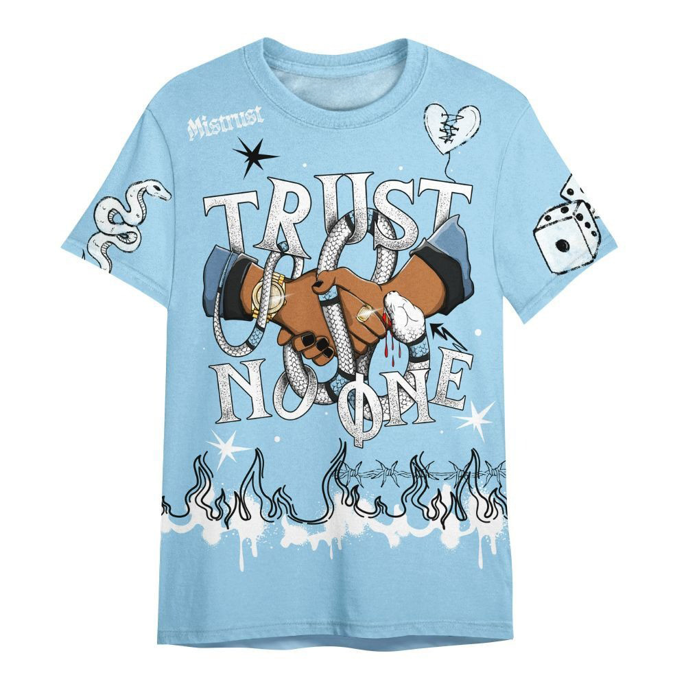 Trust No One Snake-Bite Doodle Crayon Legend Blue 11s T-Shirt Gift For Men