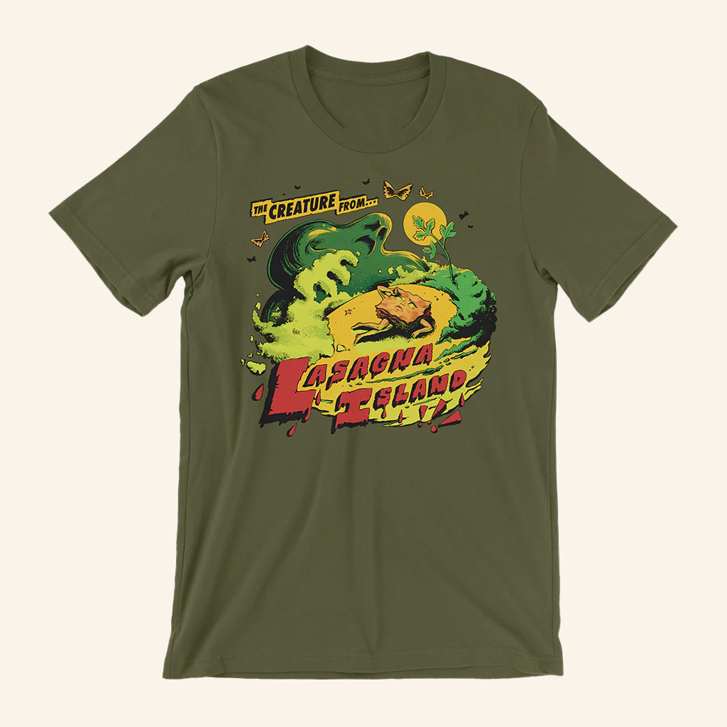 Try Guys Merch The Creature From Lasagna Island T-Shirt Gifts For Besties