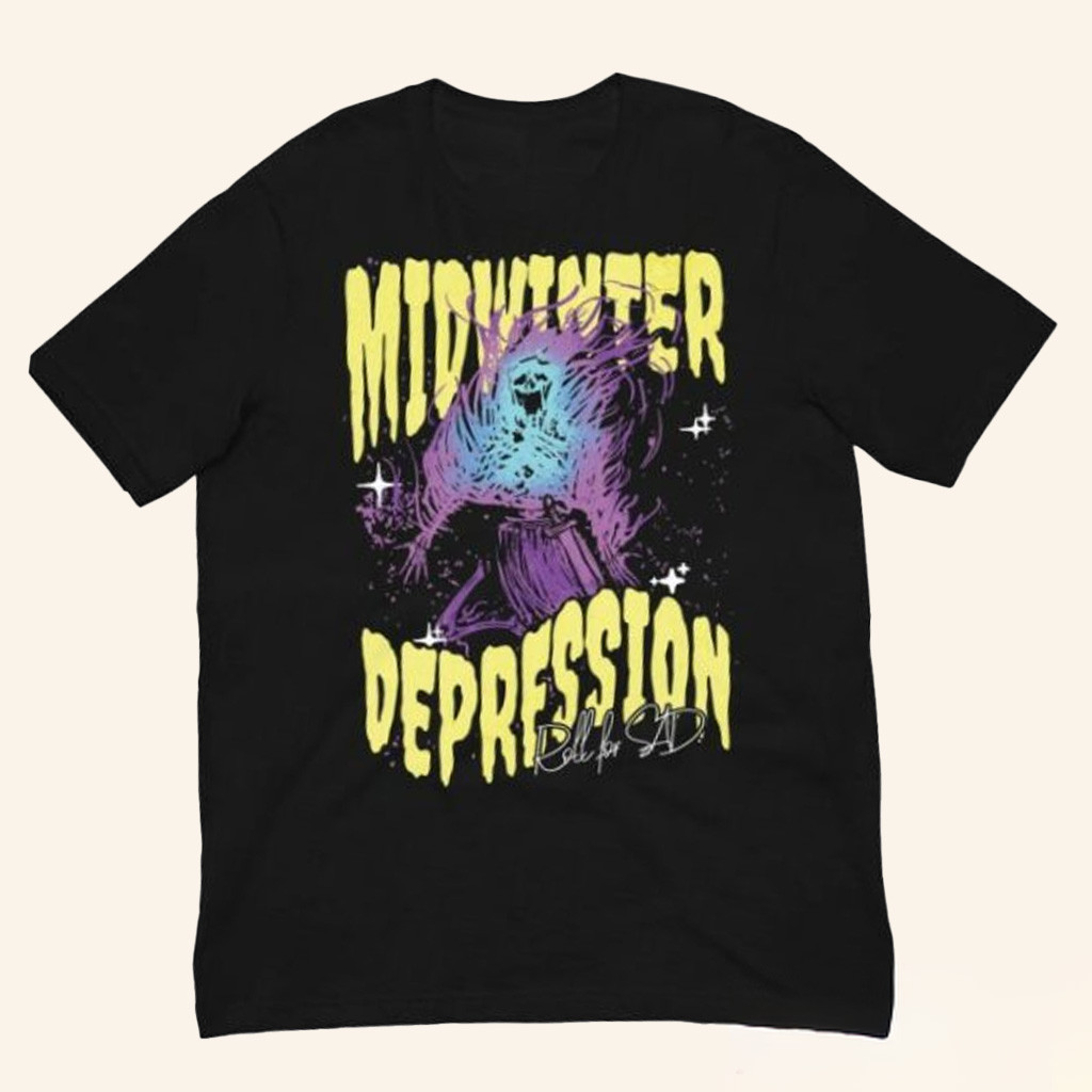 Tsaurus Merch Midwinter Depression SAD Awareness T-Shirt Xmas Gifts For Him