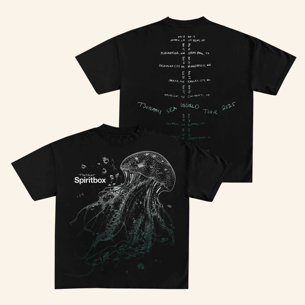 Tsunami Sea Merch Jellyfish Tour Black T-Shirt Spiritbox Merch Gifts For Music Lovers