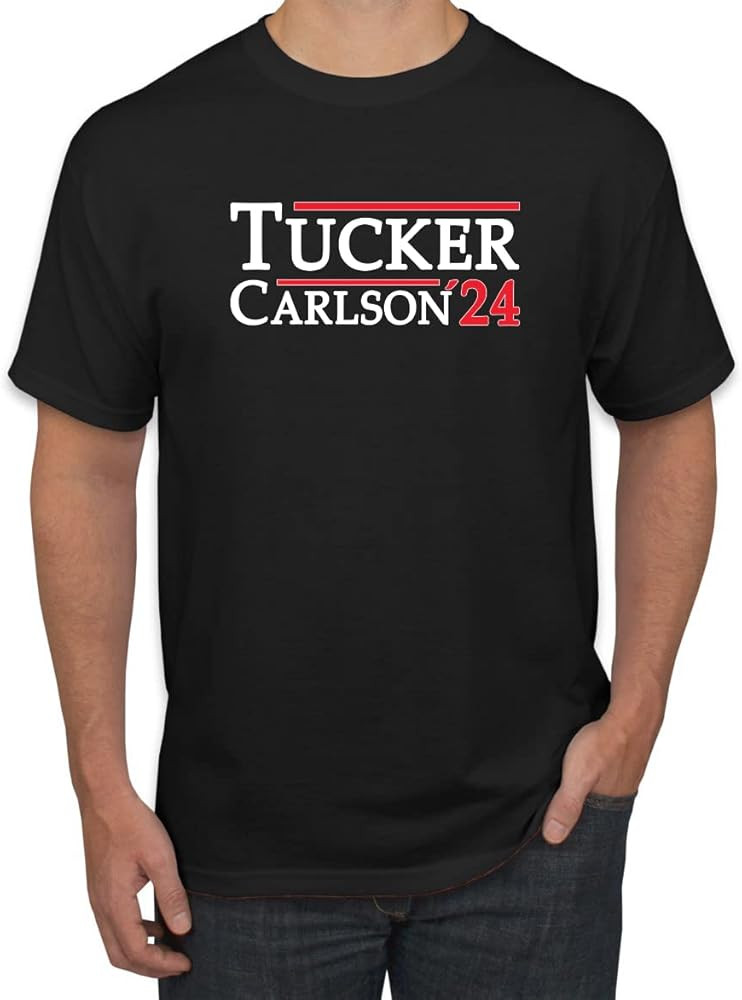 Tucker Carlson 2024 T-Shirt Tucker 24 Presidential Election Clothing Patriotic Mens