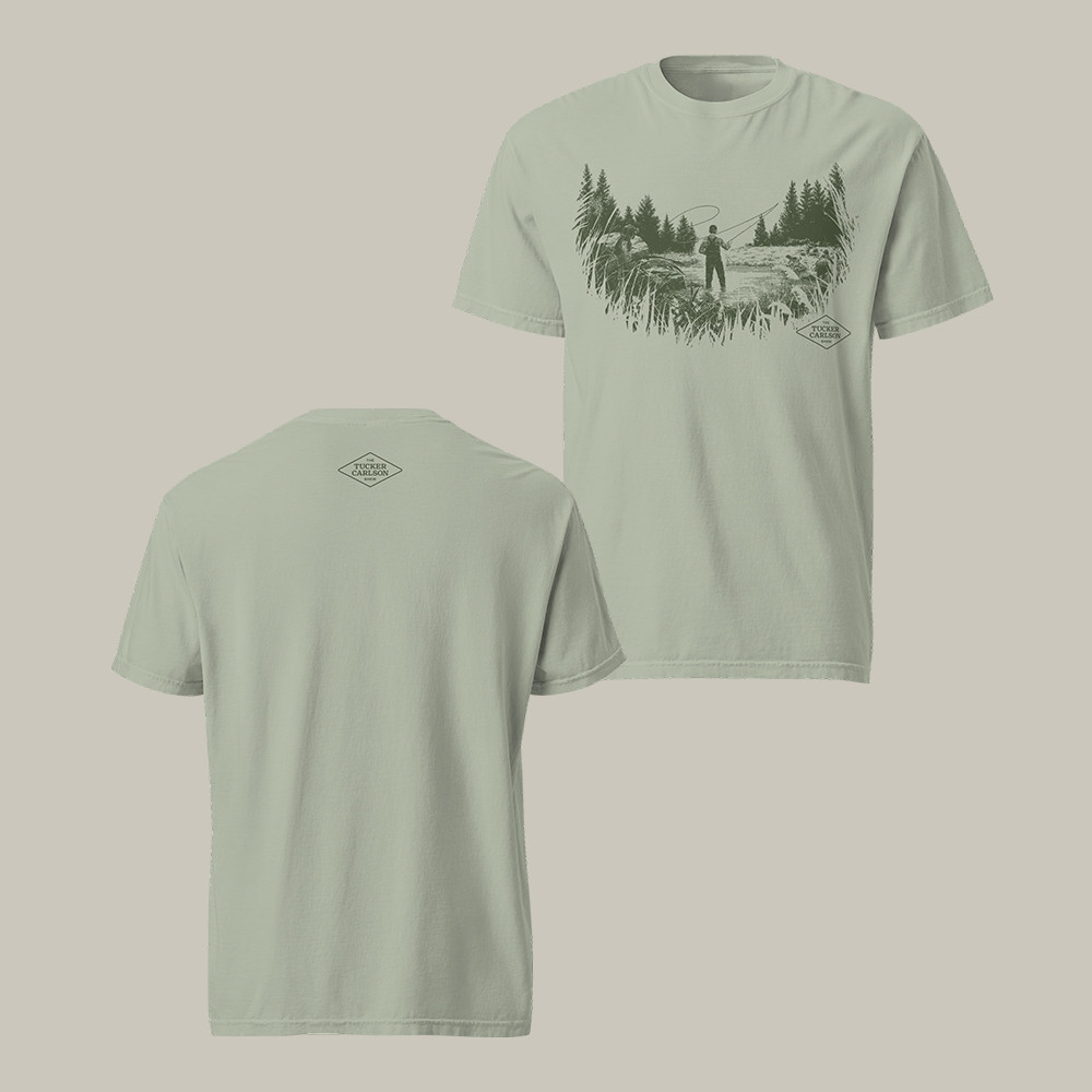 Tucker Carlson Fly Fishing T-Shirt The Tucker Carlson Show Merch Present For Brother