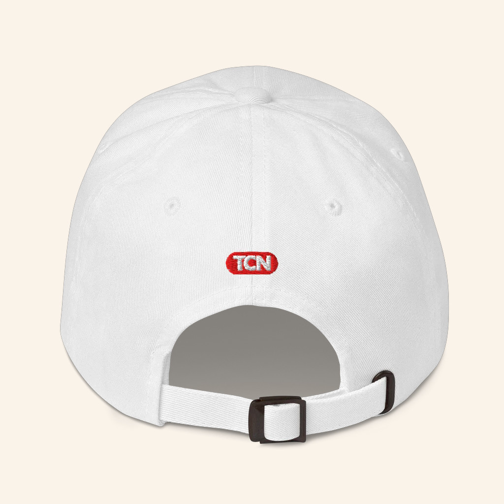 Tucker Carlson Network Merch The Tucker Carlson Show Dad White Hat Embroidered Gifts For Dad