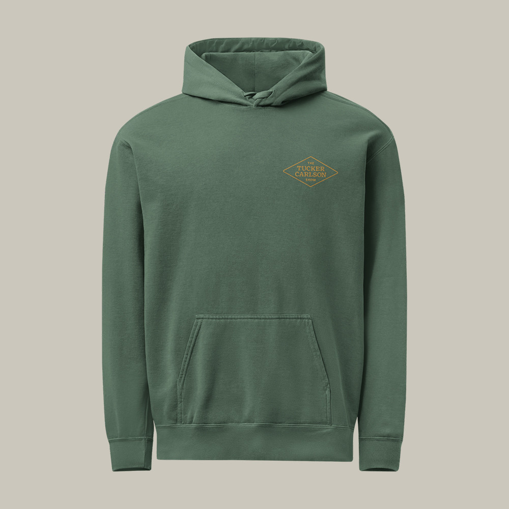 Tucker Carlson Show Garment Dyed Hoodie Tucker Carlson Network Hooded Sweatshirt Fan Gift