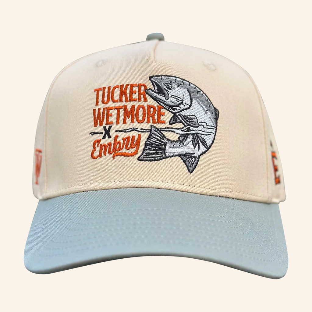 Tucker Wetmore Merch Tucker X Embry Salmon Anthem Embroidered Hat Gifts For Brother