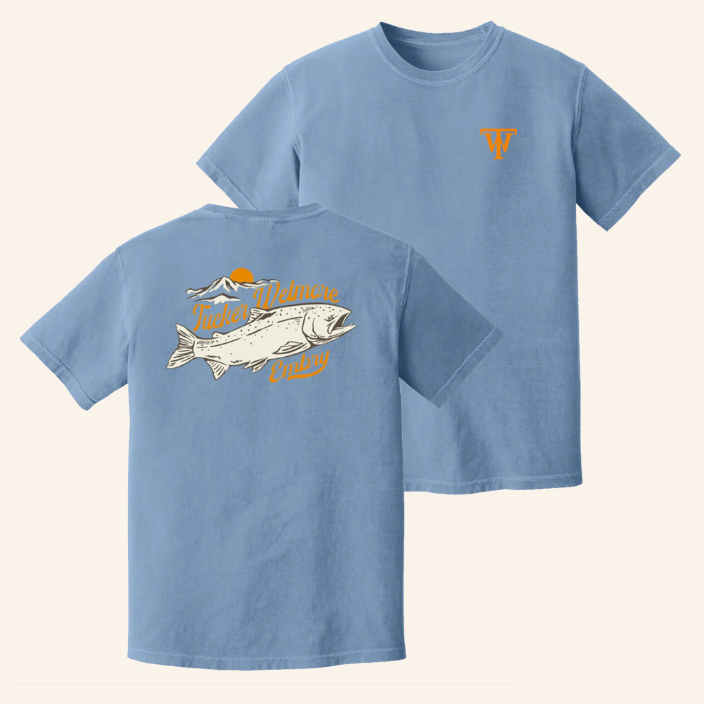 Tucker Wetmore Merch Tucker X Embry Salmon T-Shirt Presents For Music Lovers