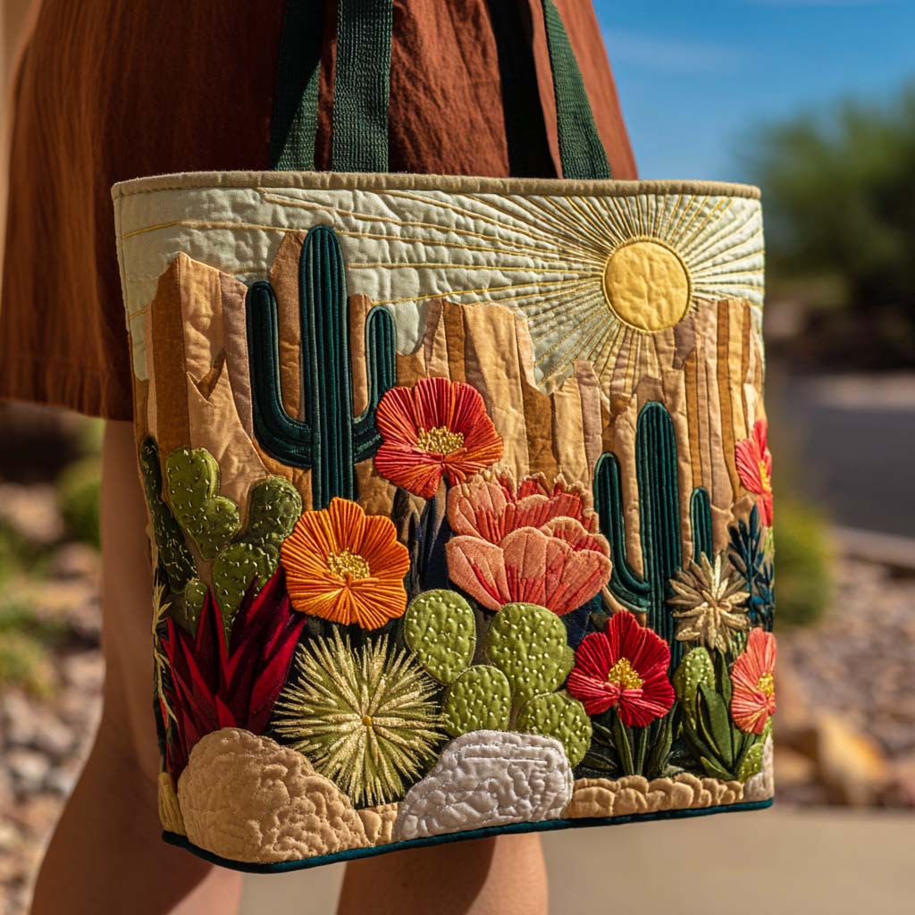 Tucson Bloom Quilted Tote Bag Best Cat Christmas Gifts