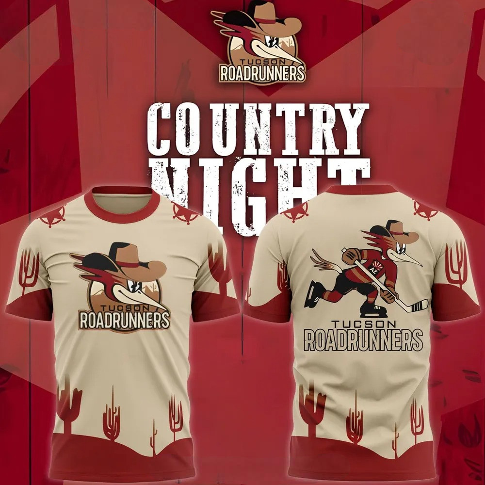 Tucson Roadrunners x Country Night 2025 T-Shirt Gift Ideas For Hockey Fans