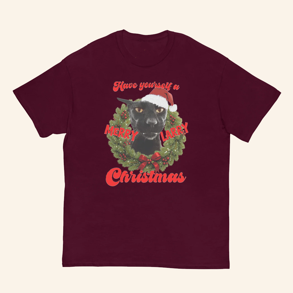 TUFCAT Merch Merry Larry Christmas T-Shirt Xmas Gifts For Friends TUFCAT Merch Merry Larry Christmas T-Shirt Xmas Gifts For Friends