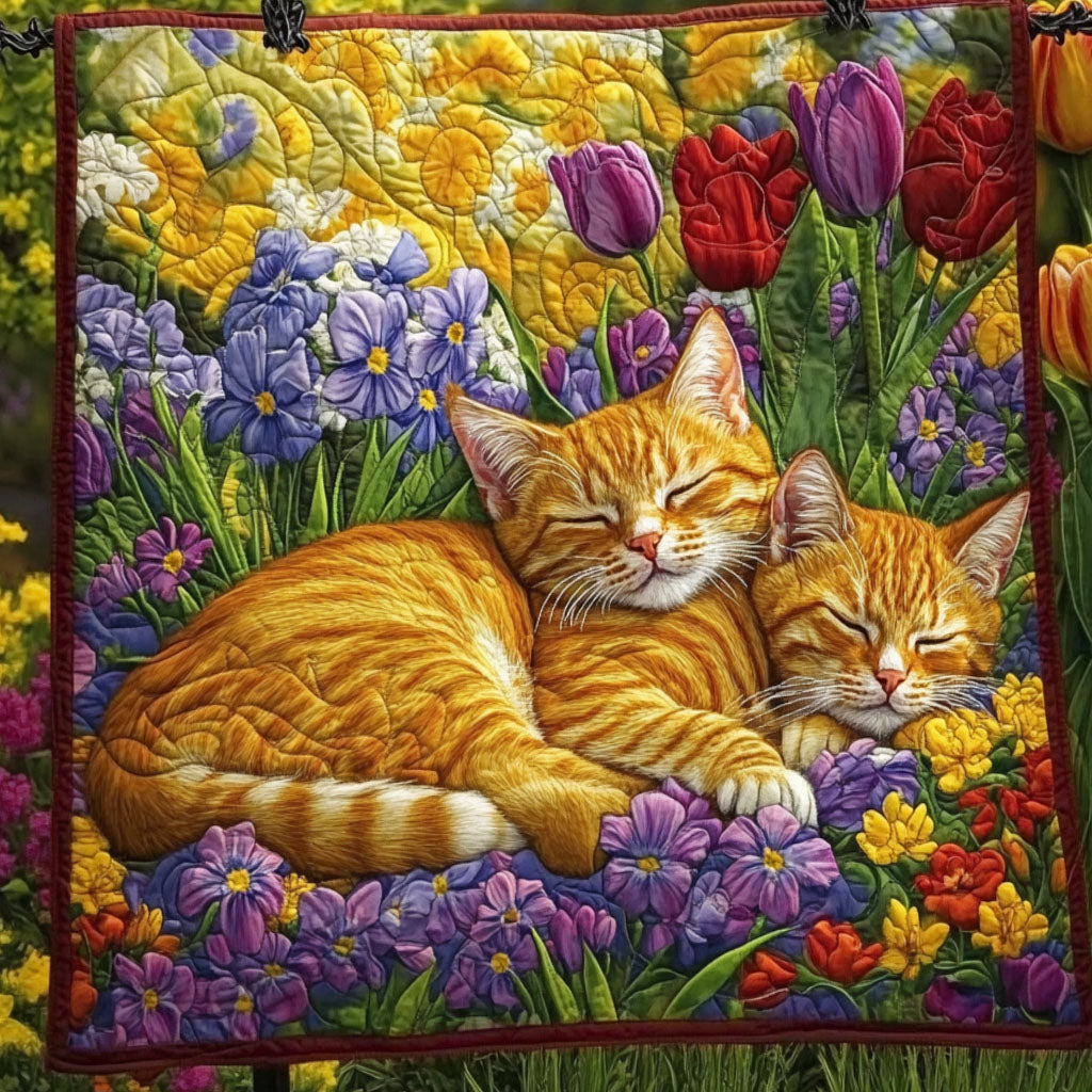 Tulip Dreams Quilted Blanket Christmas Room Decor Cat Present Ideas Xmas
