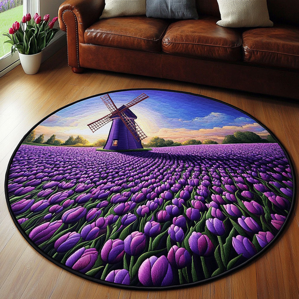 Tulip Quilted Round Mat Front Entryway Ideas Gifts For Retired Farmers